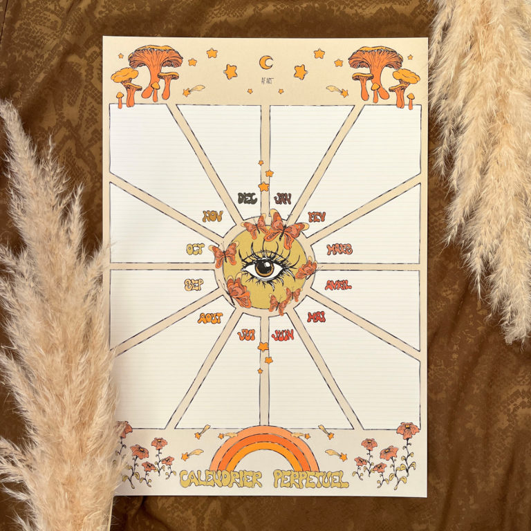 AF.ART calendrier perpetuel 70s mystique