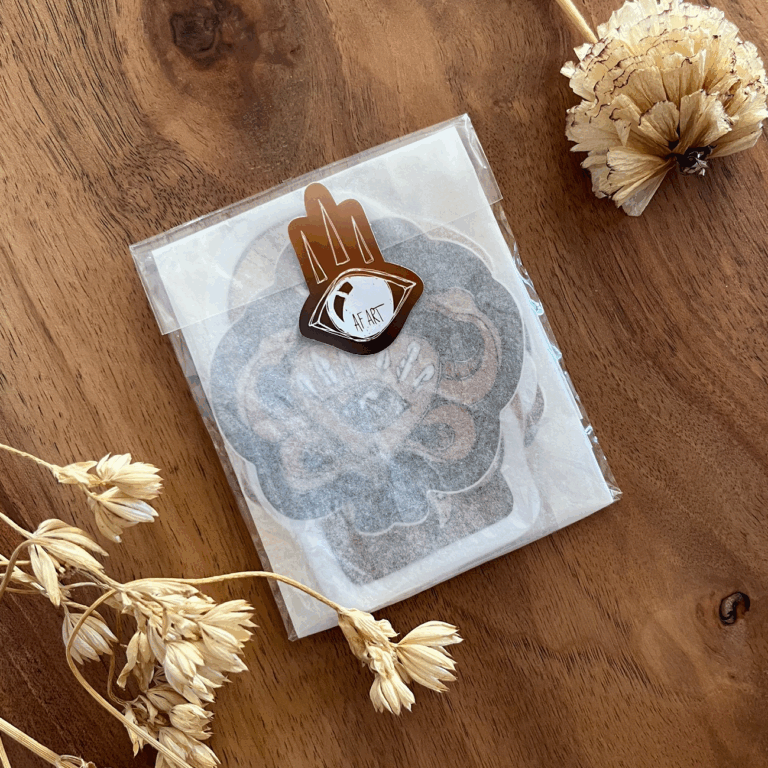 sticker serpent lune mystique