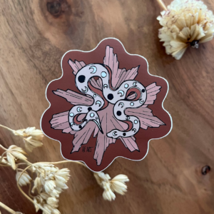 sticker serpent lune mystique